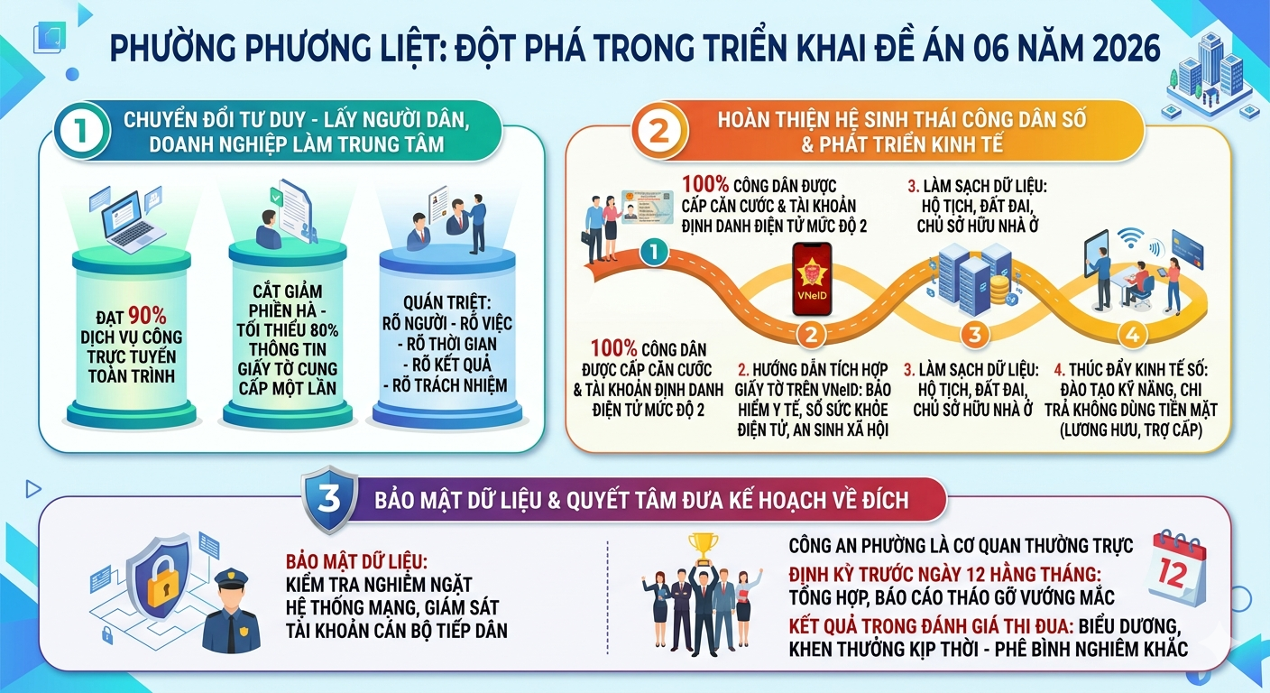 Phường Phương Liệt: Đột phá trong triển khai Đề án 06 năm 2026- Ảnh 1.