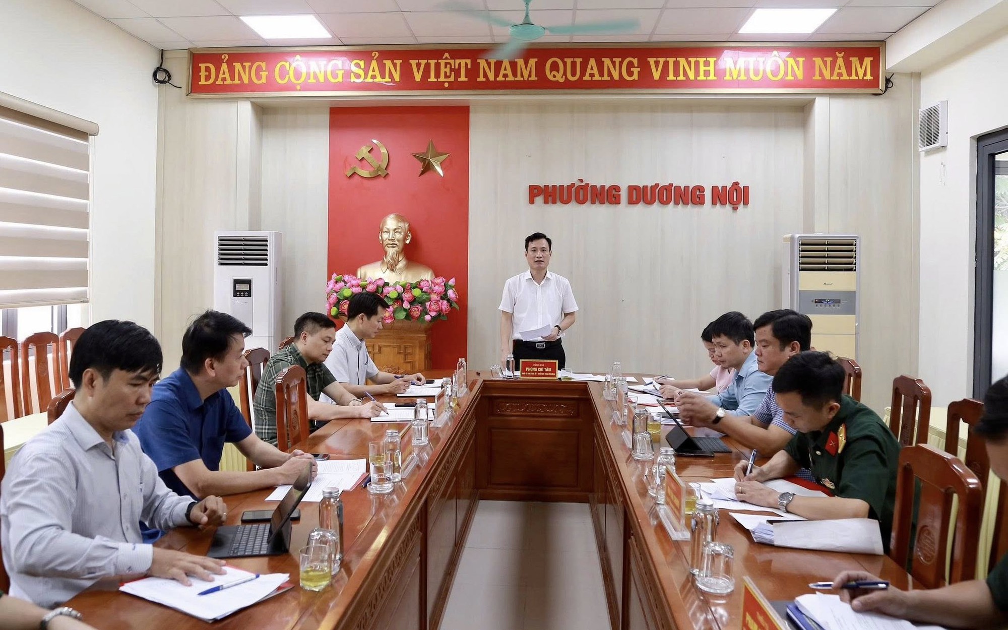 Hội đồng Giáo dục quốc phòng an ninh phường Dương Nội triển khai kế hoạch công tác năm 2026