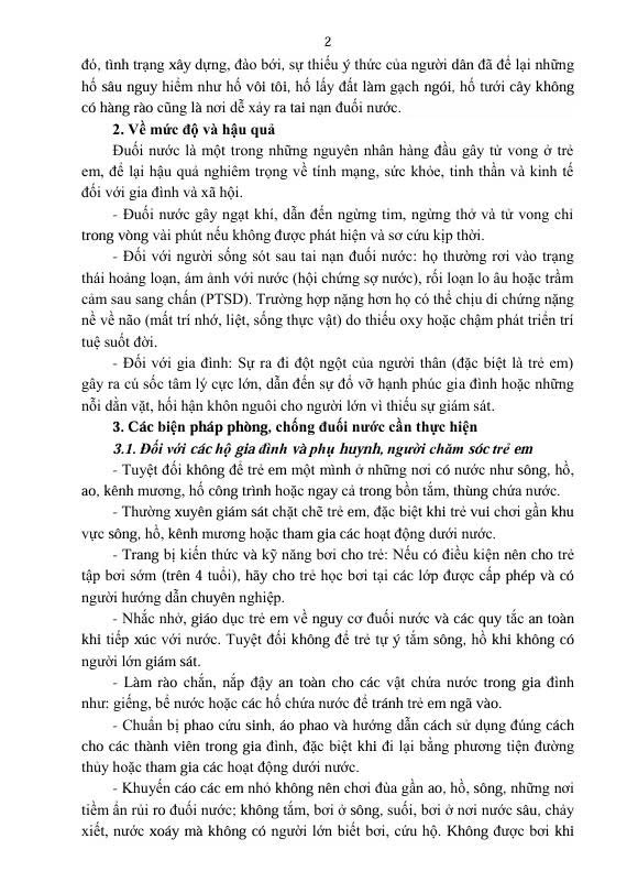 THÔNG BÁO 
Về việc tăng cường công tác phòng, chống tai nạn đuối nước trên địa bàn xã Hưng Đạo - Ảnh 2.