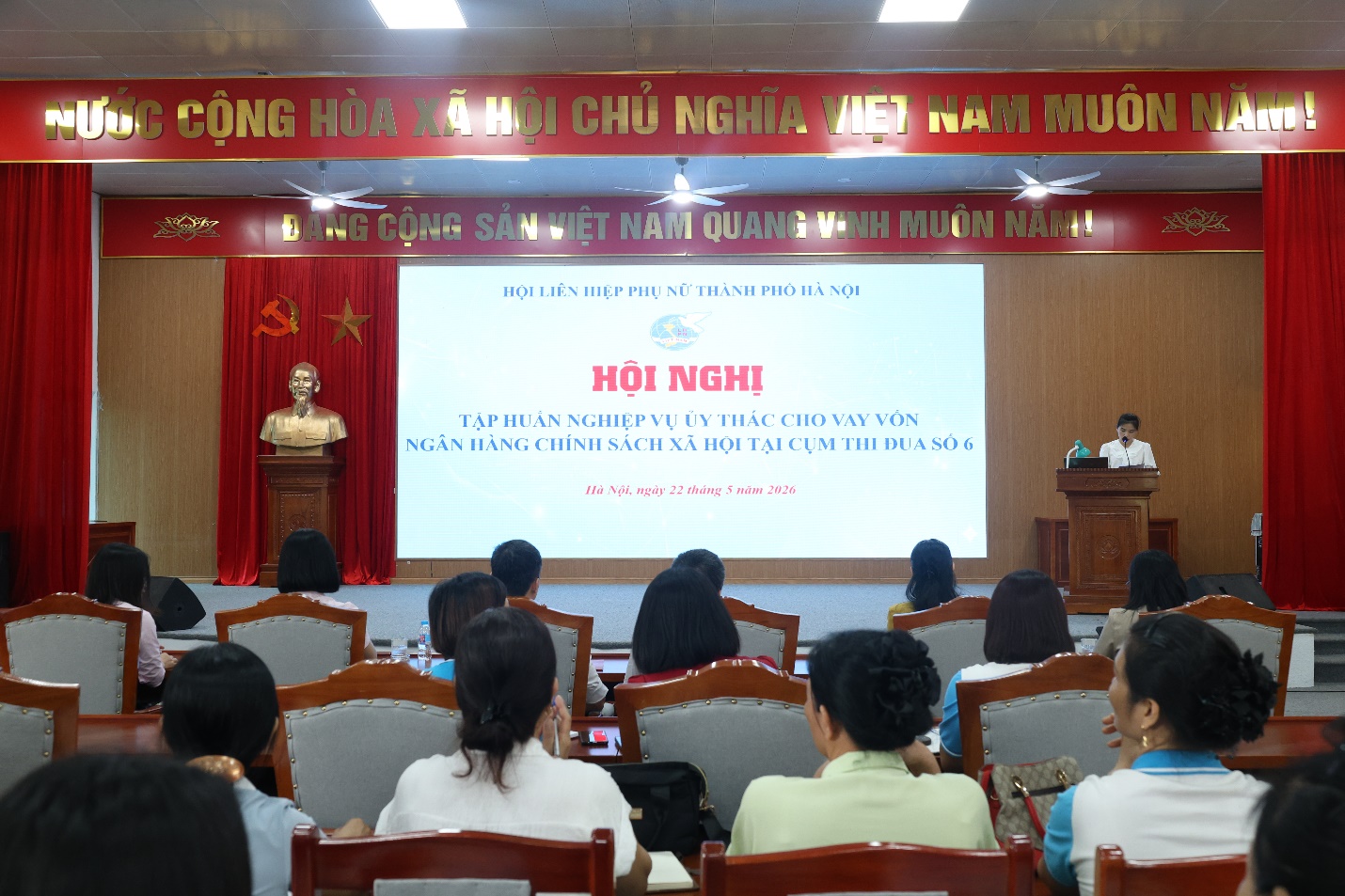 Hội LHPN thành phố Hà Nội tập huấn nghiệp vụ ủy thác Ngân hàng Chính sách xã hội và Ngân hàng Nông nghiệp và Phát triển nông thôn năm 2026 đối với các đơn vị trong Cụm thi đua số 06- Ảnh 2.
