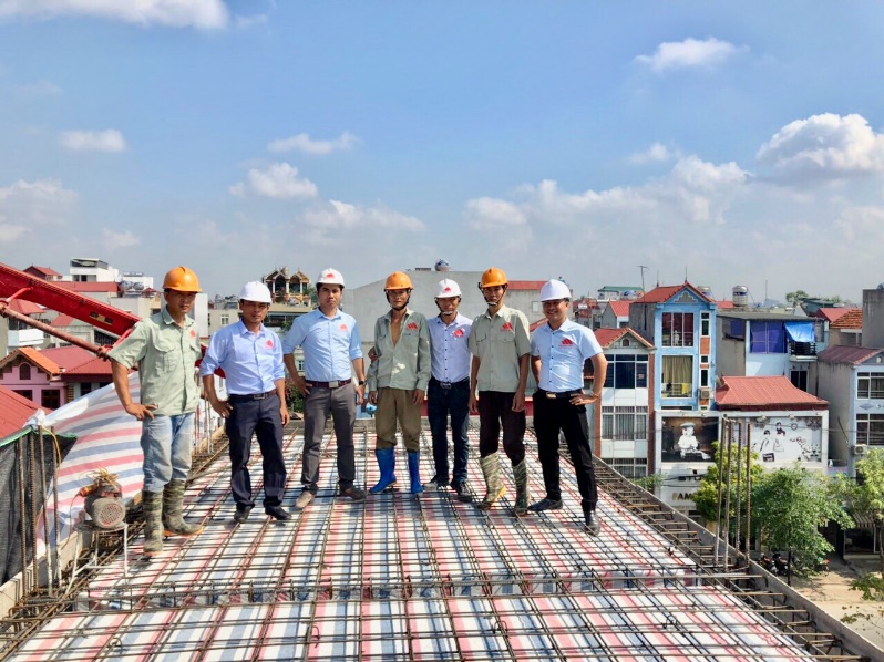 Dự án xây nhà trọn gói 4,5 tầng nhà anh Sáng tại Hoài Đức, Hà Nội