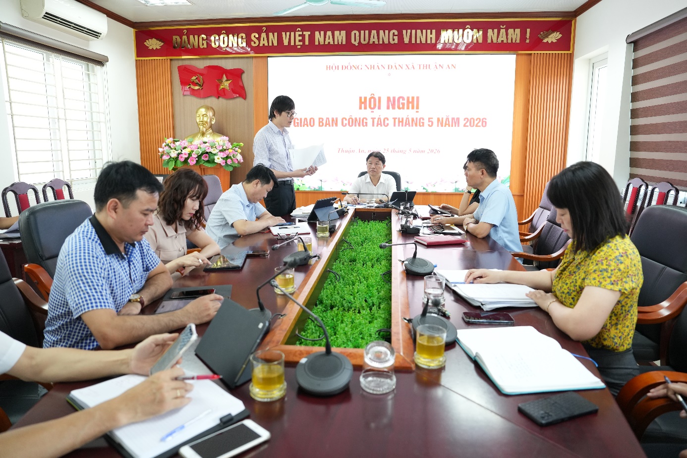 Thường trực HĐND xã Thuận An giao ban công tác tháng 5/2026- Ảnh 1.