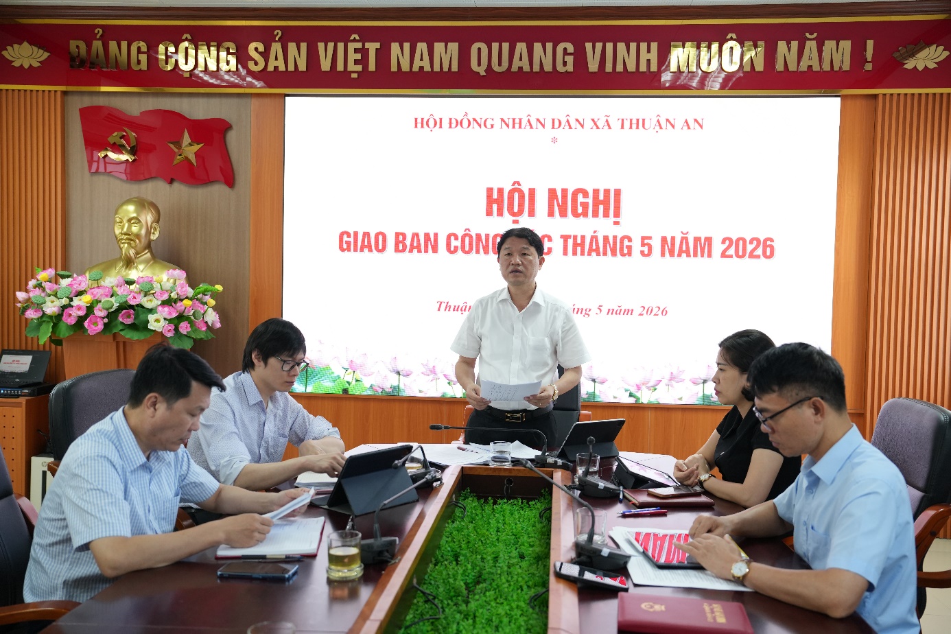 Thường trực HĐND xã Thuận An giao ban công tác tháng 5/2026- Ảnh 5.