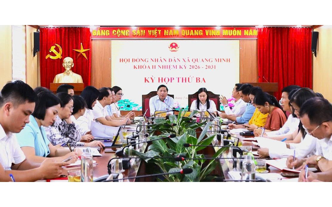 Khai mạc kỳ họp HĐND xã Quang Minh khóa II, nhiệm kỳ 2026 – 2031