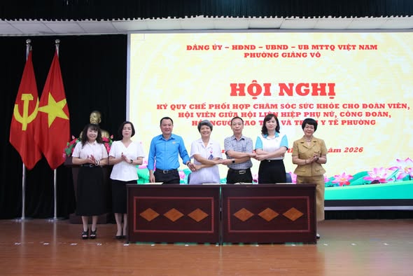 Tăng cường chăm sóc sức khỏe từ cơ sở:  ký kết quy chế phối hợp chăm sóc sức khỏe cho đoàn viên, hội viên và người cao tuổi
- Ảnh 2.