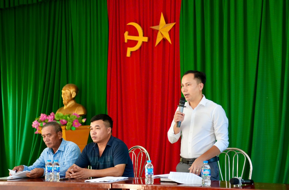 HỘI NGHỊ TUYÊN TRUYỀN, PHỔ BIẾN CHÍNH SÁCH BỒI THƯỜNG, HỖ TRỢ GPMB DỰ ÁN CẢI TẠO, NÂNG CẤP TUYẾN ĐƯỜNG 35 TRÊN ĐỊA BÀN XÃ- Ảnh 1.