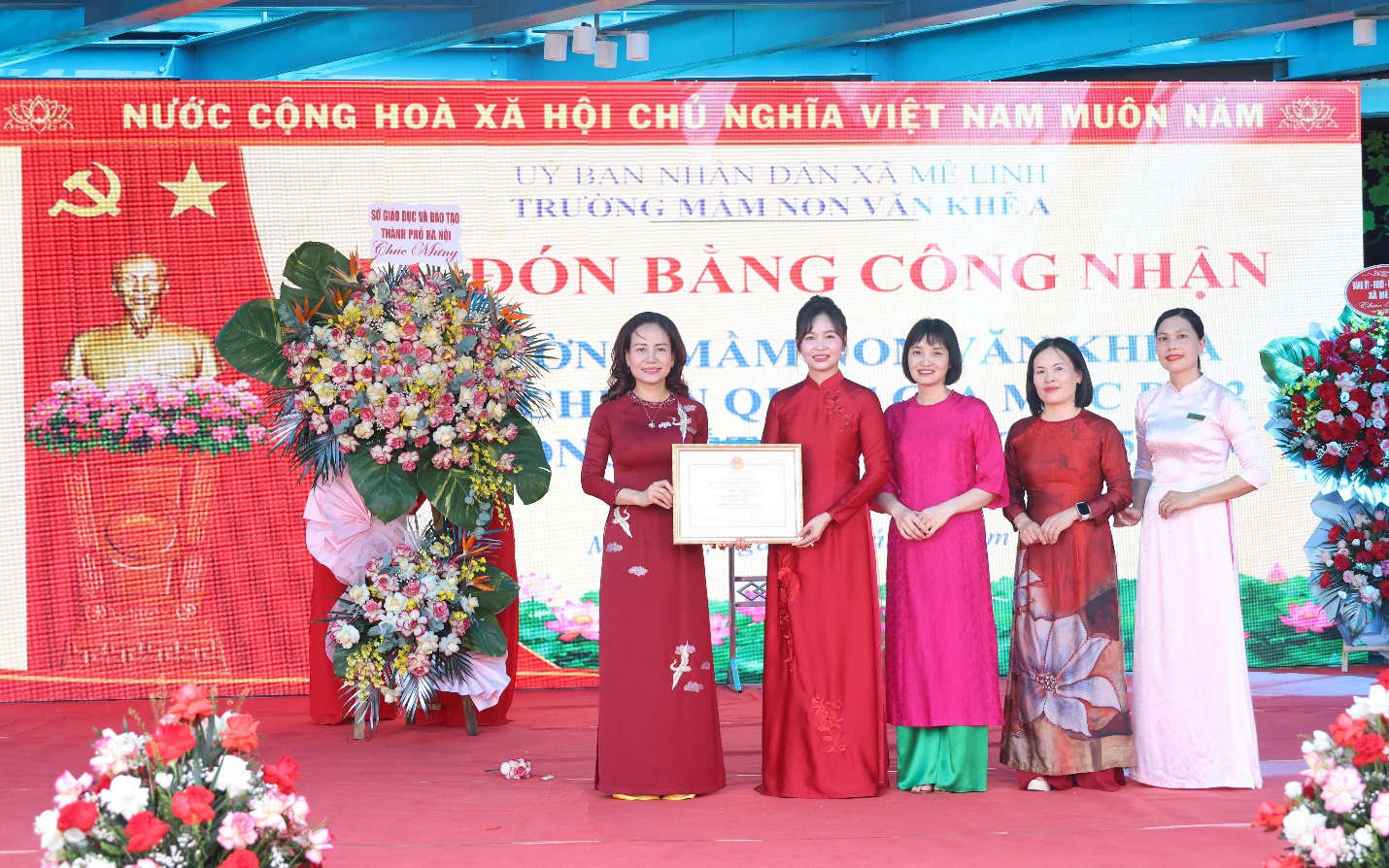 Mê Linh: Trường Mầm non Văn Khê A đón Bằng công nhận đạt chuẩn Quốc gia mức độ 2 và tổng kết năm học 2025 - 2026