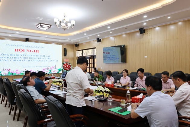 Xuân Mai: công bố Quyết định thành lập Ban đại diện Hội đồng quản trị ngân hàng Chính sách xã hội xã- Ảnh 1.