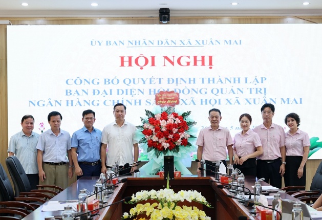 Xuân Mai: công bố Quyết định thành lập Ban đại diện Hội đồng quản trị ngân hàng Chính sách xã hội xã- Ảnh 3.