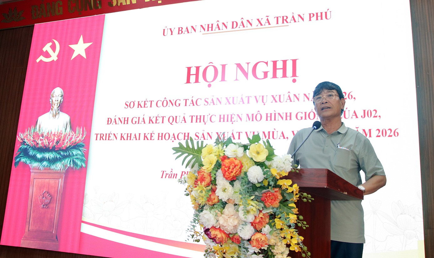 Hội nghị sơ kết công tác sản xuất vụ Xuân năm 2026, đánh giá kết quả thực hiện mô hình lúa J02 và triển khai kế hoạch sản xuất vụ Mùa, vụ Đông năm 2026–2027- Ảnh 4.