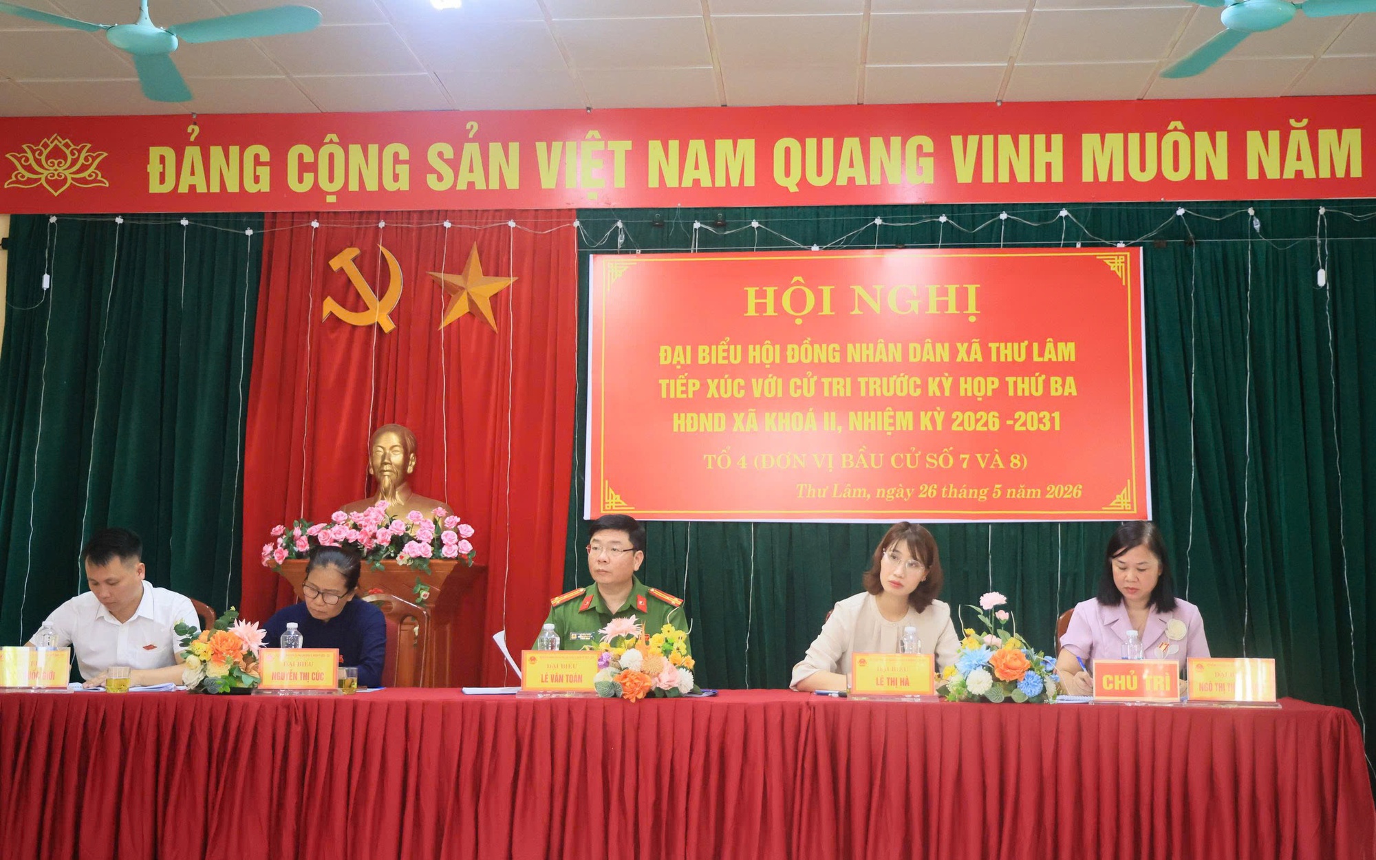 Hội nghị Đại biểu Hội đồng nhân dân xã Thư Lâm Tiếp xúc cử tri trước kỳ họp thứ Ba Hội đồng nhân dân xã khóa II, nhiệm kỳ 2026- 2031- Tổ đại biểu số 4 ( Đơn vị bầu cử số 7 và 8).