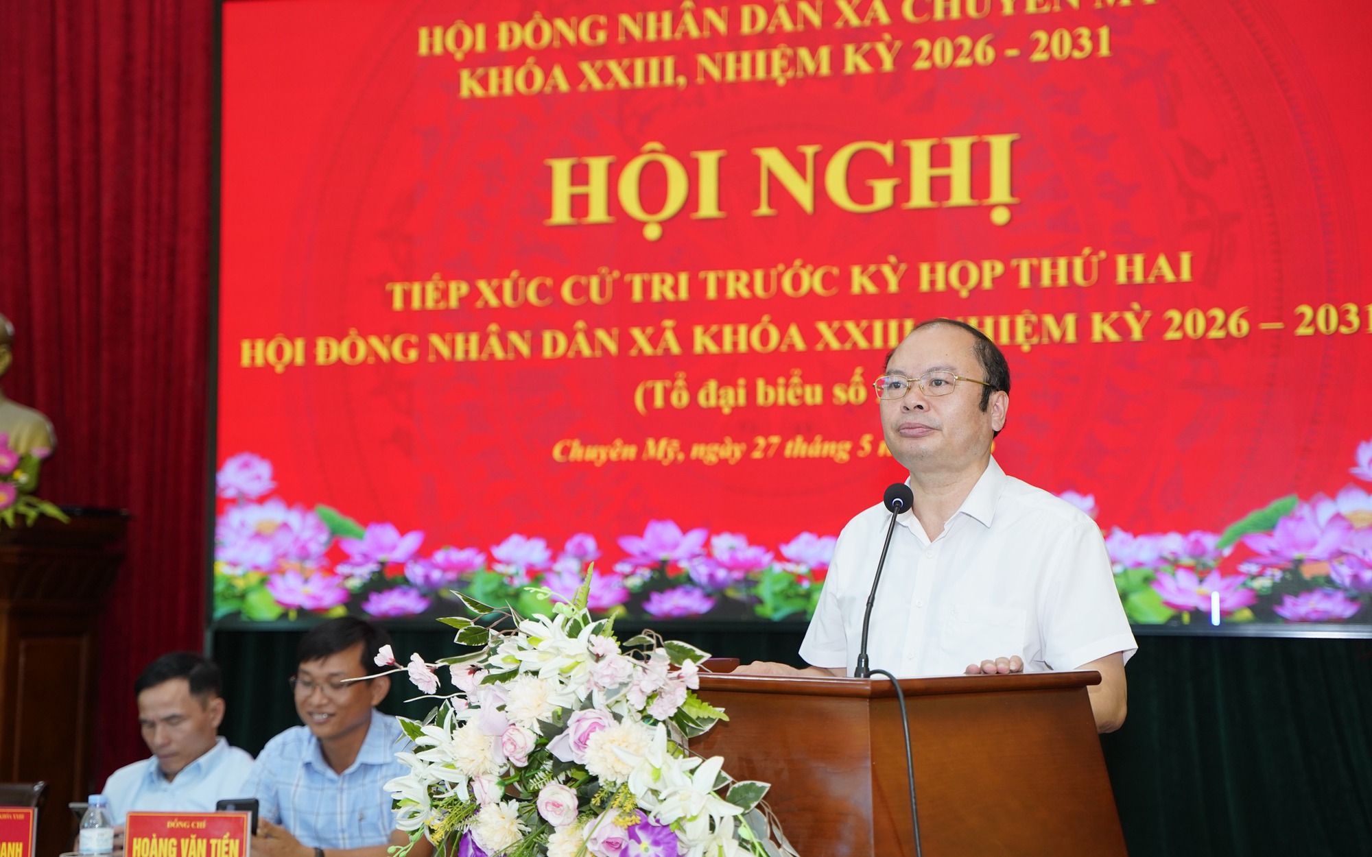 Đồng chí Bí thư Đảng ủy, Chủ tịch HĐND xã TXCT 7 thôn khu vực Chuyên Mỹ