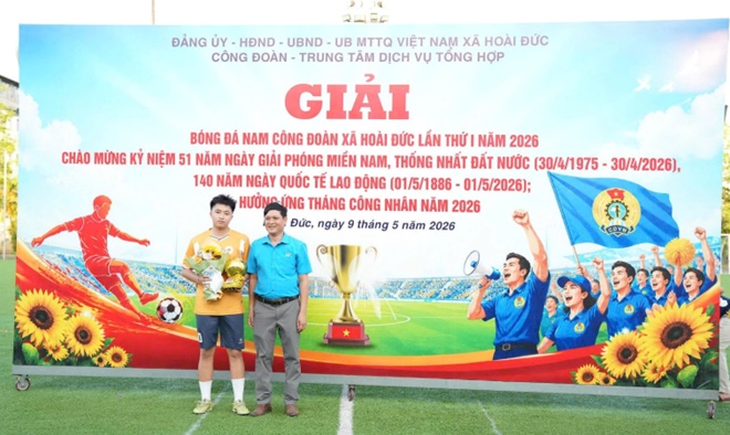 Bế mạc Giải bóng đá nam Công đoàn xã Hoài Đức lần thứ I năm 2026- Ảnh 9.