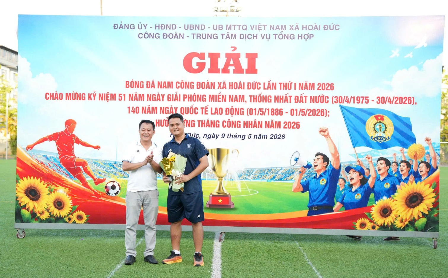 Bế mạc Giải bóng đá nam Công đoàn xã Hoài Đức lần thứ I năm 2026- Ảnh 8.
