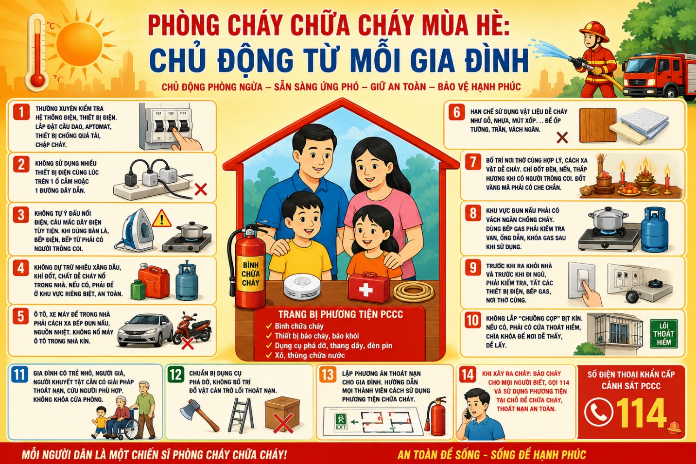 Phòng cháy chữa cháy mùa hè: Bình yên bắt đầu từ sự chủ động của mỗi gia đình- Ảnh 1.