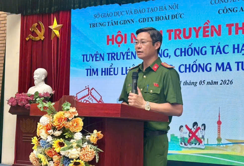 Công an xã Hoài Đức tăng cường tuyên truyền phòng, chống tác hại của ma túy và phổ biến Luật Phòng, chống ma túy năm 2025- Ảnh 2.