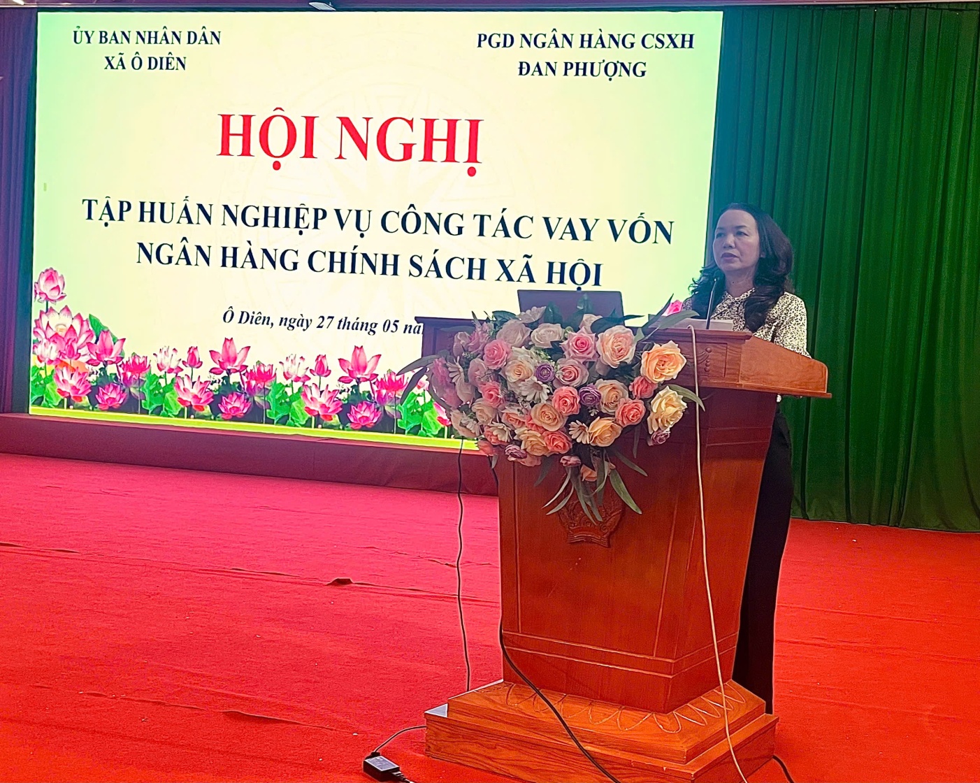 UBND xã Ô Diên phối hợp với ngân hàng chính sách xã hội Đan Phượng tổ chức hội nghị tập huấn nghiệp vụ công tác vay vốn năm 2026- Ảnh 2.