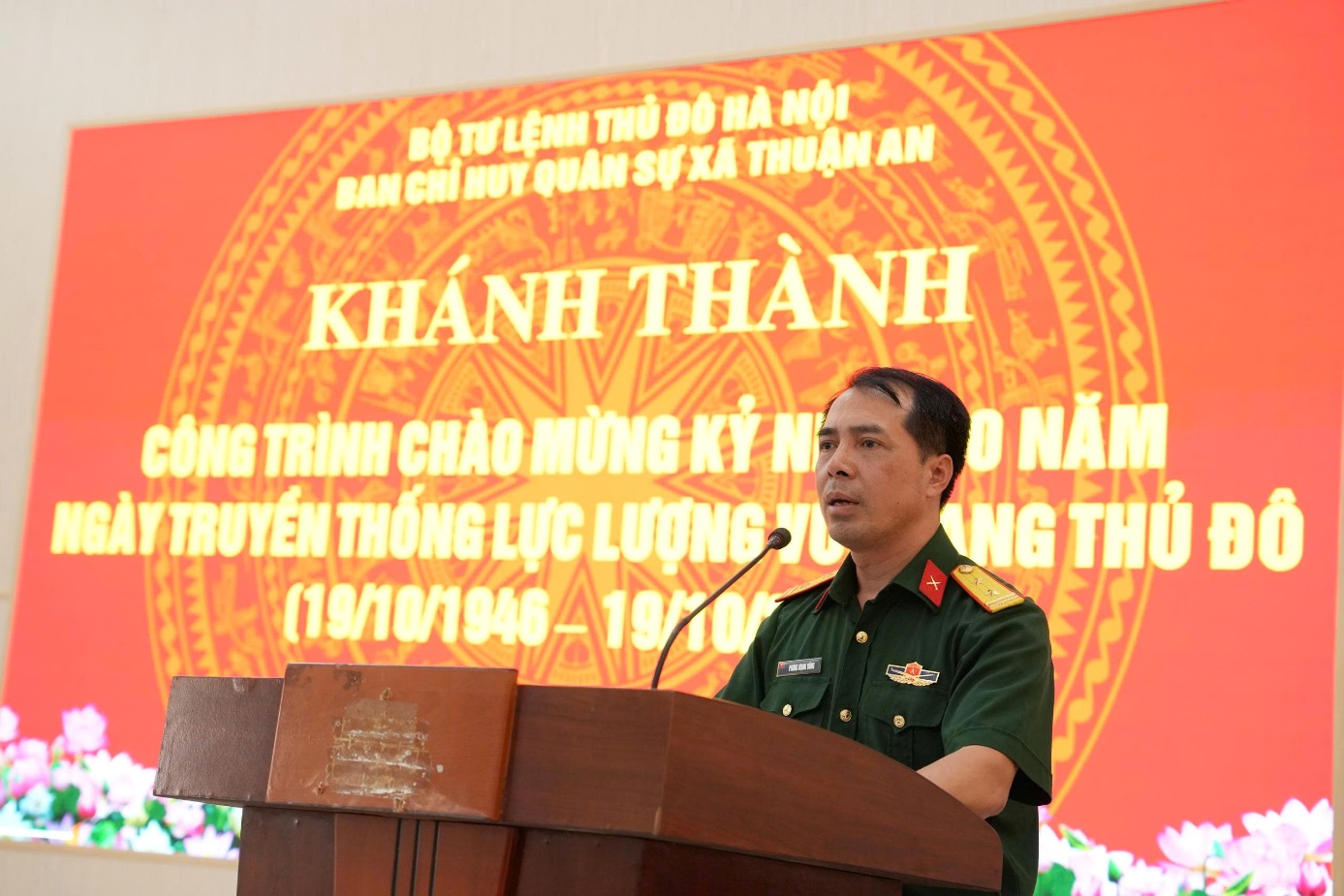 BCH Quân sự xã Thuận An khánh thành công trình chào mừng kỷ niệm 80 năm Ngày truyền thống lực lượng vũ trang Thủ đô (19/10/1946- 19/10/2026)- Ảnh 3.