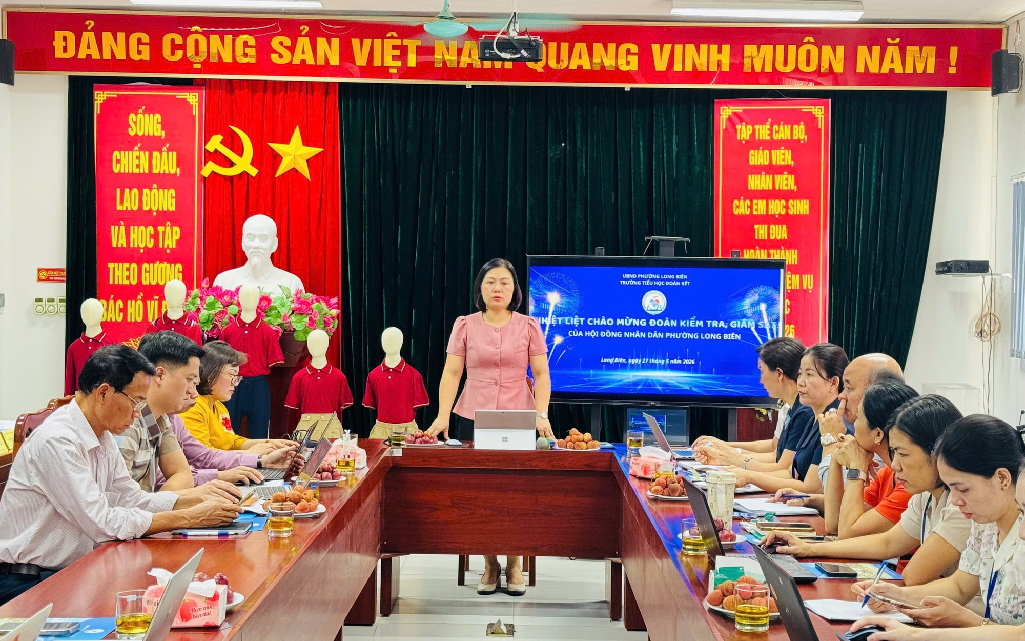 HĐND phường Long Biên giám sát công tác giáo dục tại Trường Tiểu học Đoàn Kết