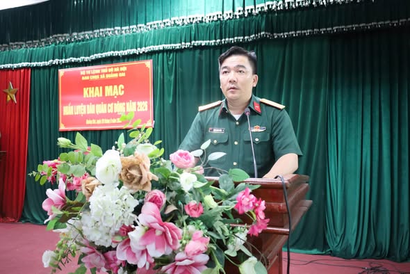 Quảng Oai khai mạc huấn luyện Dân quân cơ động năm 2026- Ảnh 2.