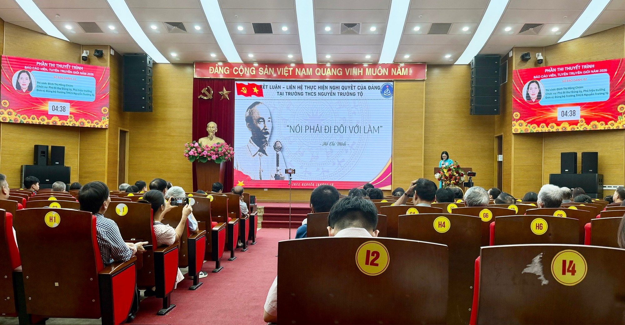 Phường Ô Chợ Dừa: 7 thí sinh tranh tài tại chung khảo Hội thi báo cáo viên- Ảnh 2.