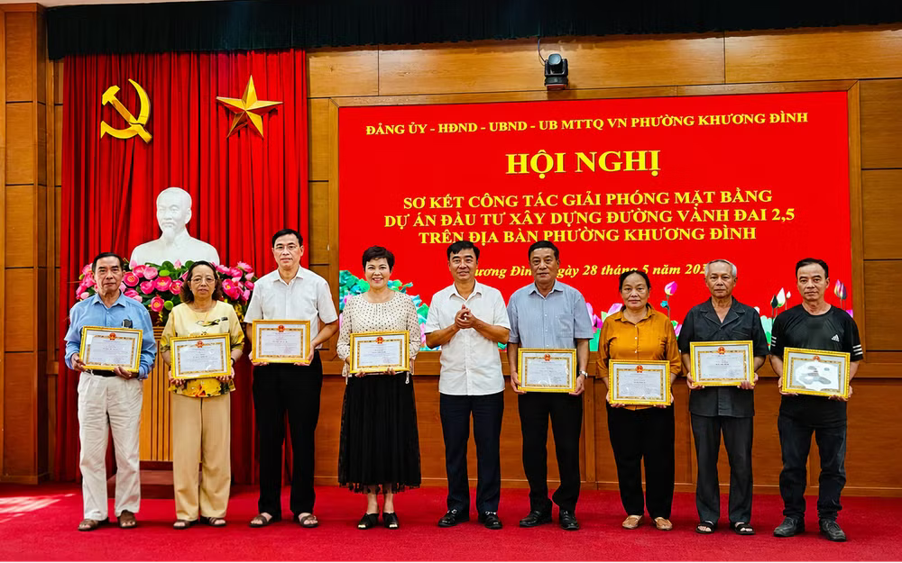 Phường Khương Đình về đích giải phóng mặt bằng Vành đai 2,5 nhờ sức mạnh đồng thuận từ cơ sở