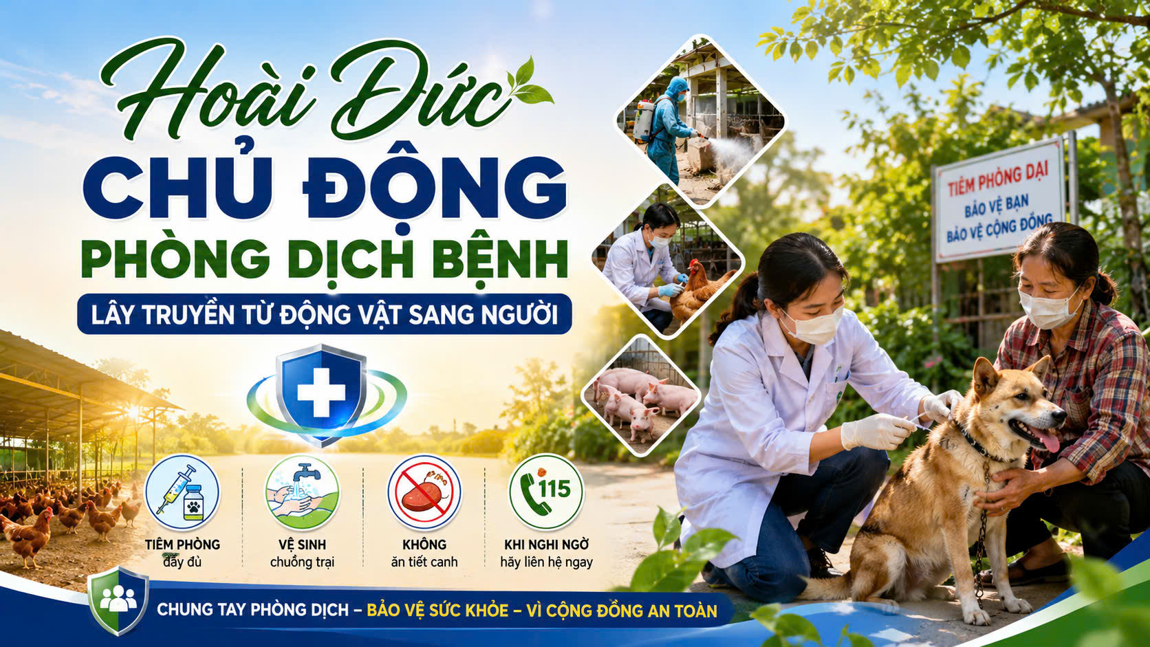 Hoài Đức chủ động phòng dịch bệnh lây truyền từ động vật sang người- Ảnh 1.