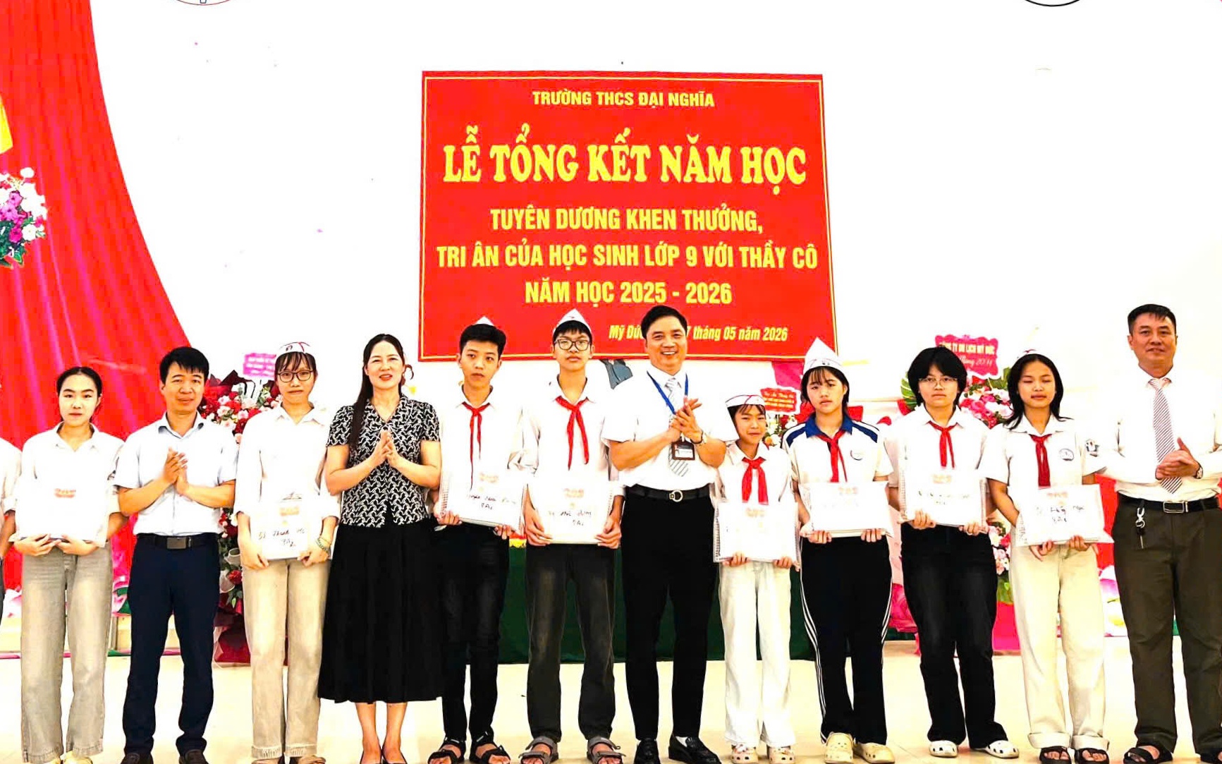 Trường THCS Đại Nghĩa tổ chức Lễ tổng kết năm học 2025 - 2026 và tri ân cho học sinh khối 9