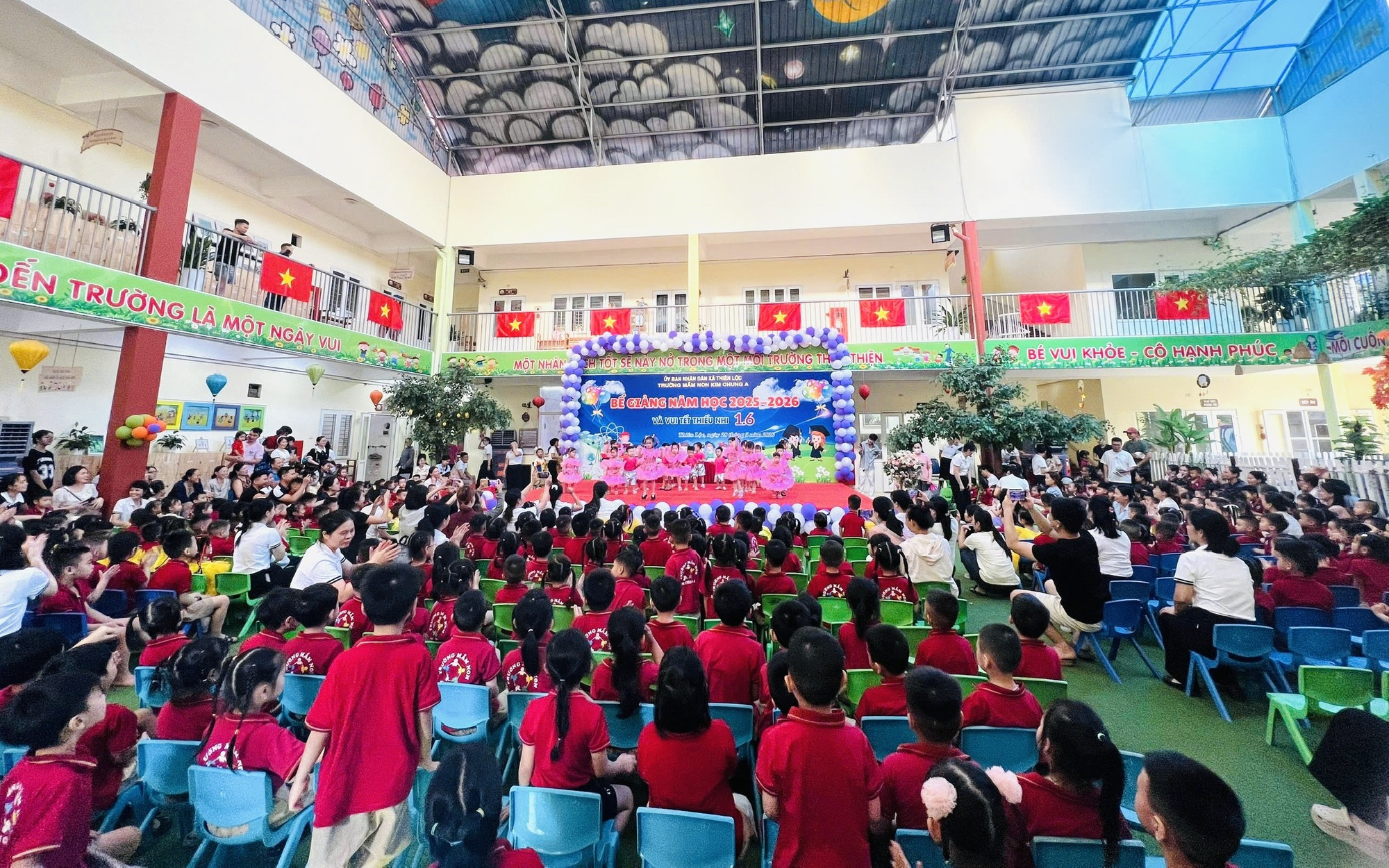 Trường Mầm non Kim Chung A tổng kết năm học 2025 – 2026 và vui Tết Thiếu nhi 1/6
