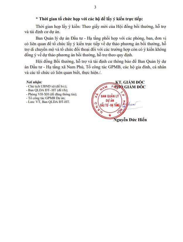Thông báo số 18/TB-BQLDAĐTHT ngày 27/5/2026 của Ban quản lý Dự án Đầu tư Hạ Tầng xã Nam Phù- Ảnh 3.