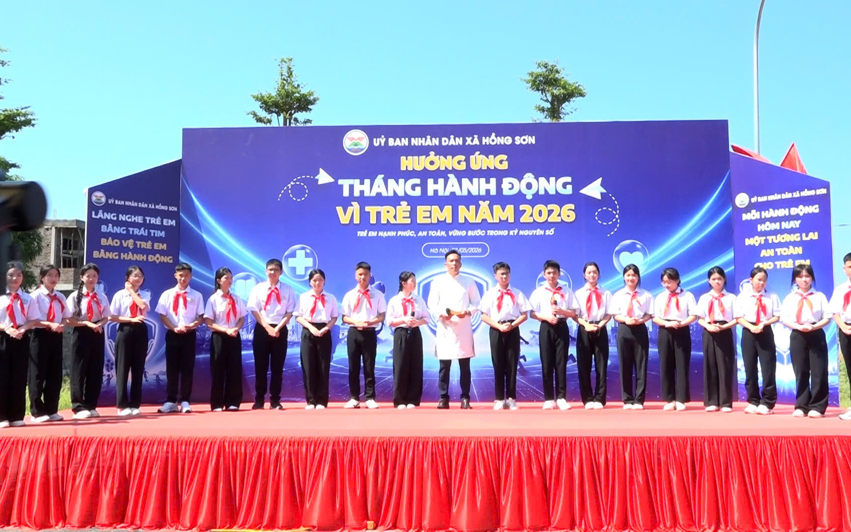 Hồng Sơn hưởng ứng phát động Tháng hành động vì trẻ em năm 2026 - Trẻ em hạnh phúc, an toàn, vững bước trong kỷ nguyên số