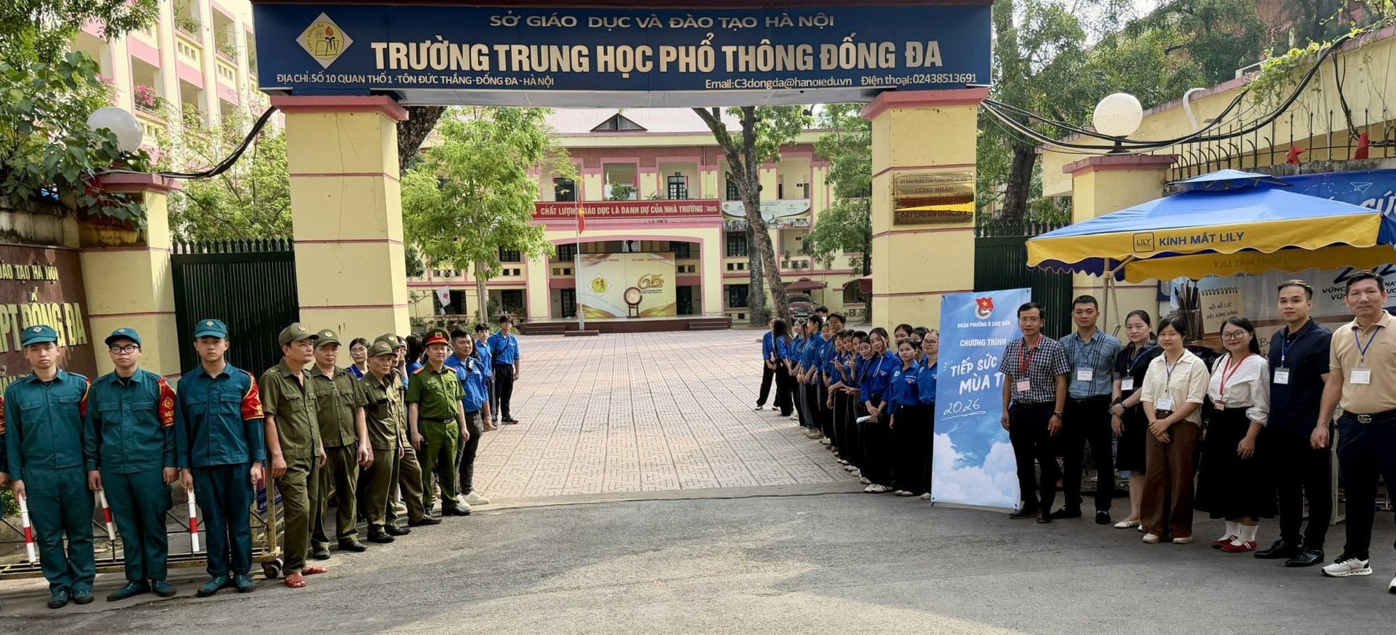 Phường Ô Chợ Dừa huy động nhiều lực lượng hỗ trợ thí sinh thi vào lớp 10- Ảnh 1.