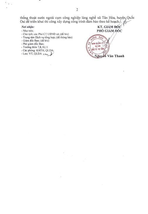 THÔNG BÁO 
Về việc thu dọn, di chuyến tài sản, hàng hóa, vật tư, trang thiết bị, vật kiến trúc trên đất thuộc dự án: Xây dựng đường giao thông kết hợp hệ thống thoát nước ngoài cụm công nghiệp làng nghề xã Tân Hòa- Ảnh 2.