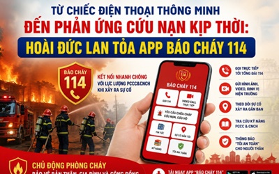 Từ chiếc điện thoại thông minh đến phản ứng cứu nạn kịp thời: Hoài Đức lan tỏa app Báo cháy 114