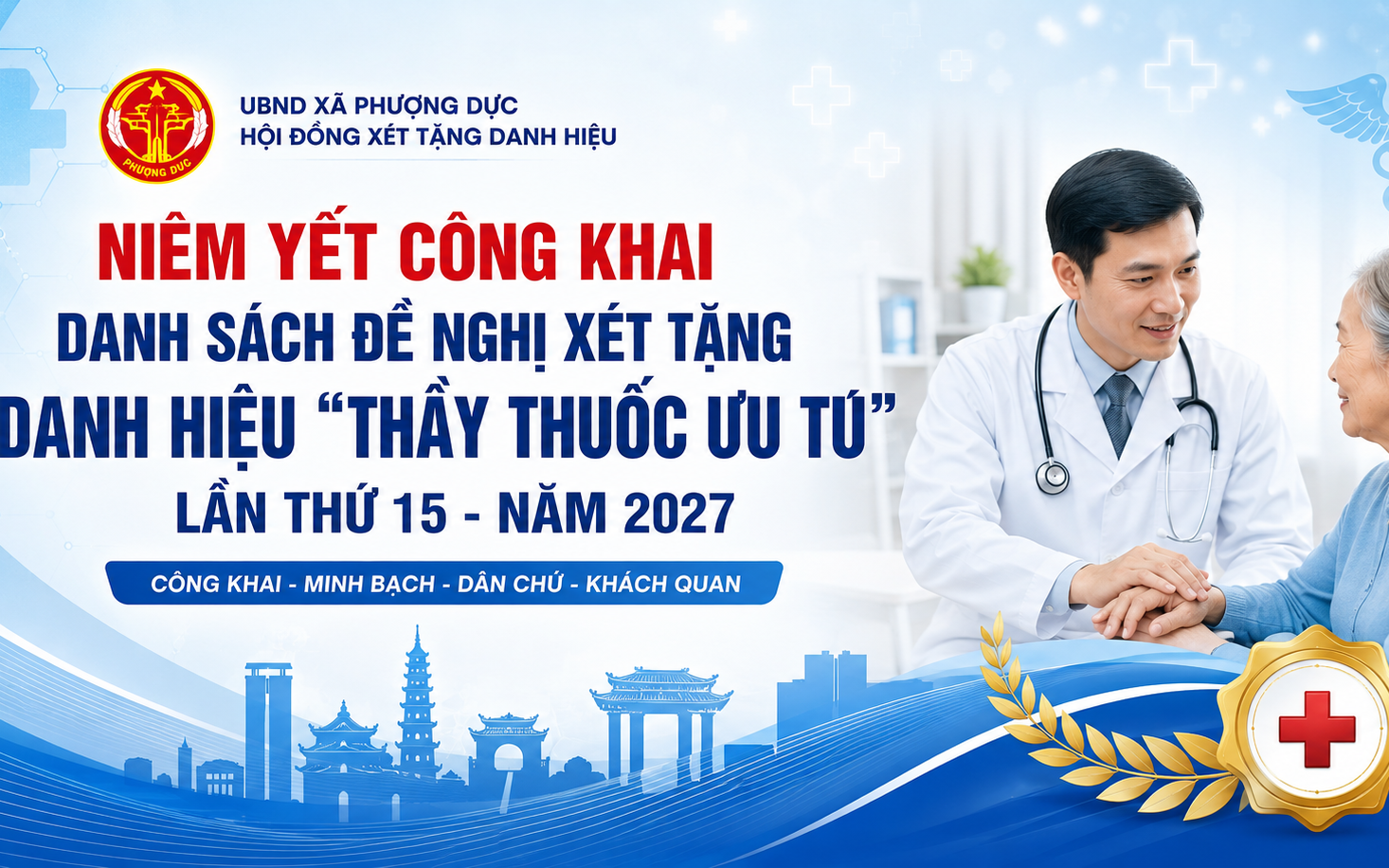 THÔNG BÁO NIÊM YẾT CÔNG KHAI DANH SÁCH ĐỀ NGHỊ XÉT TẶNG DANH HIỆU 