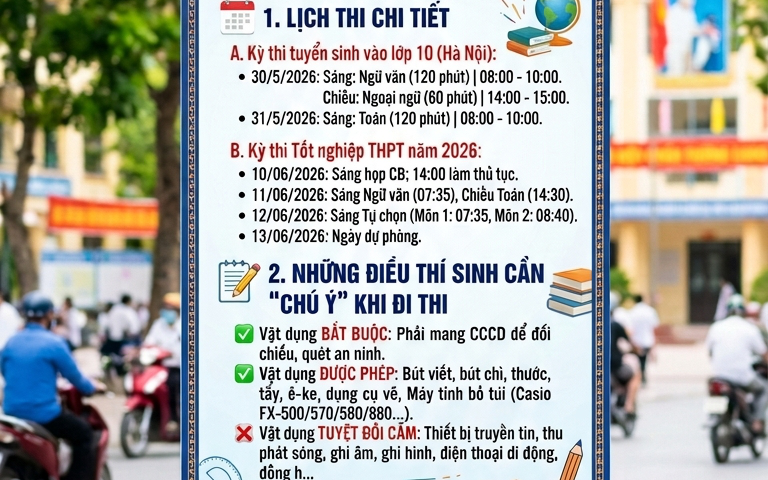 Xã Kim Anh đồng hành cùng các sĩ tử trong kỳ thi vào lớp 10 và Tốt nghiệp THPT năm 2026.