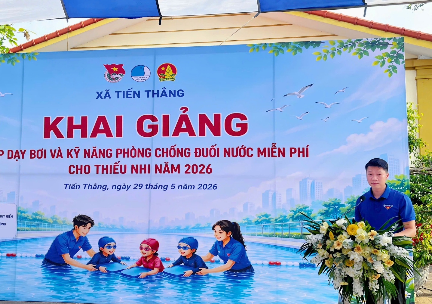 Khai giảng lớp dạy bơi và kỹ năng phòng, chống đuối nước miễn phí cho thiếu nhi hè năm 2026- Ảnh 2.