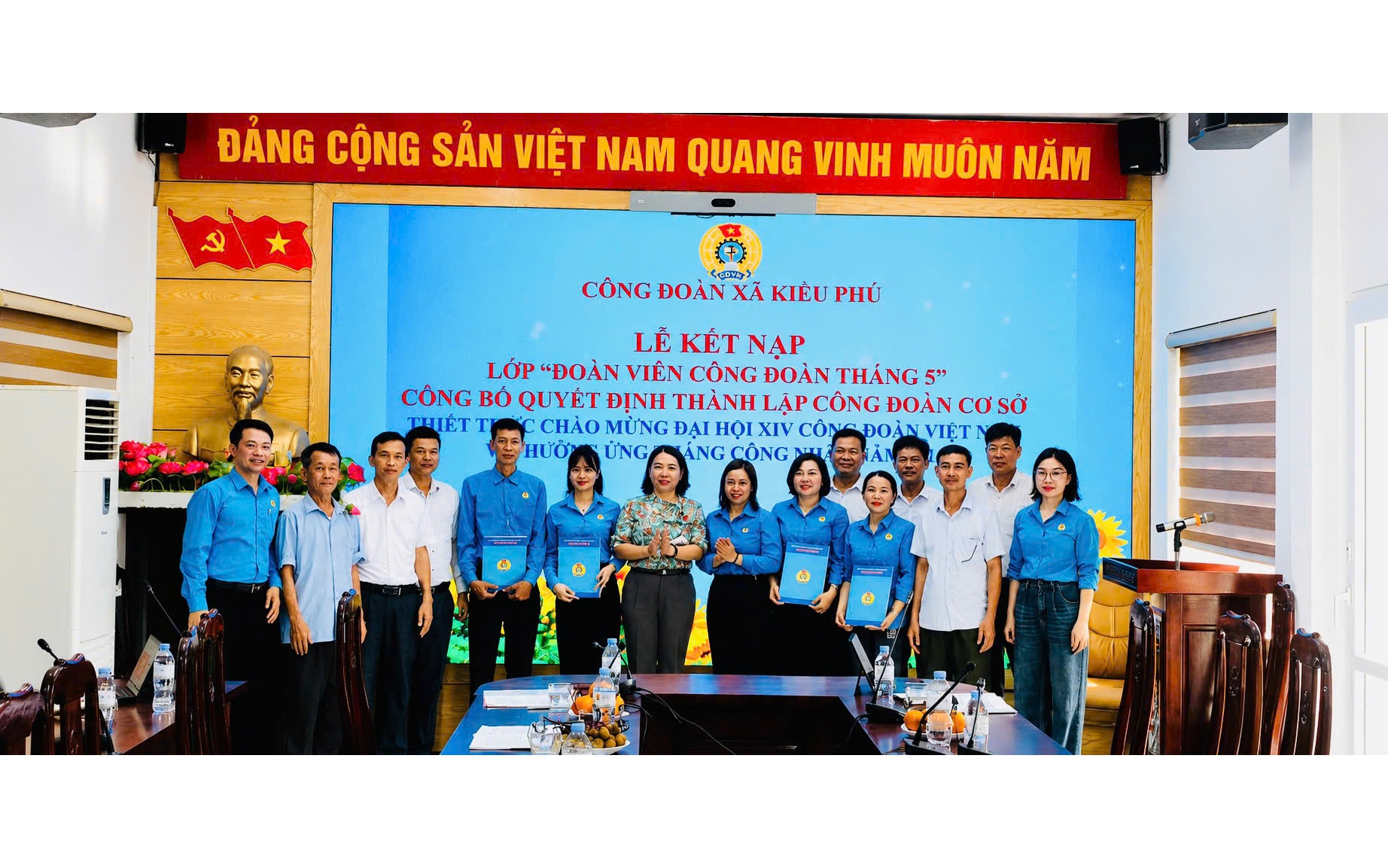 Xã Kiều Phú chú trọng phát triển đoàn viên, thành lập công đoàn cơ sở