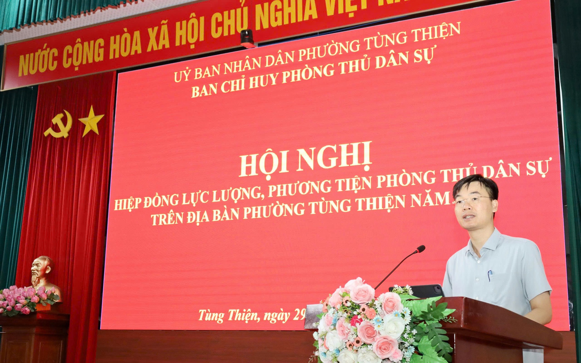 Phường Tùng Thiện hiệp đồng lực lượng, phương tiện phòng thủ dân sự năm 2026.