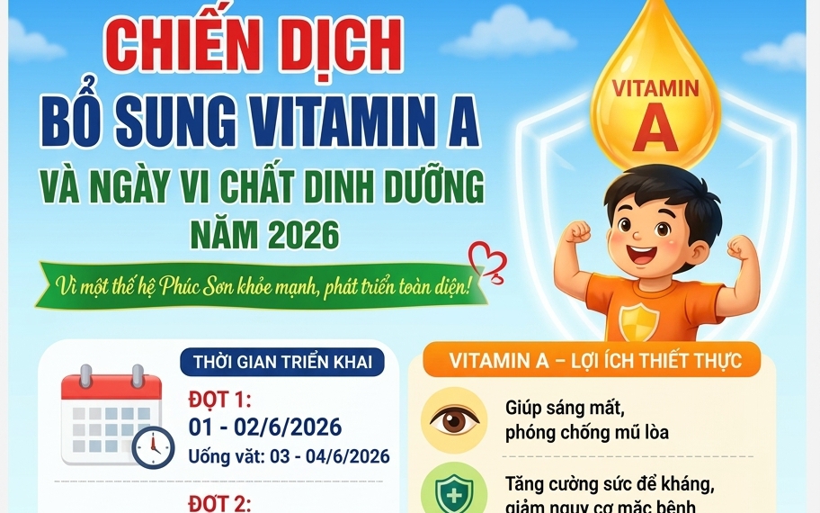 THÔNG BÁO: Về Chiến dịch bổ sung Vitamin A đợt 1 và Ngày vi chất dinh dưỡng năm 2026