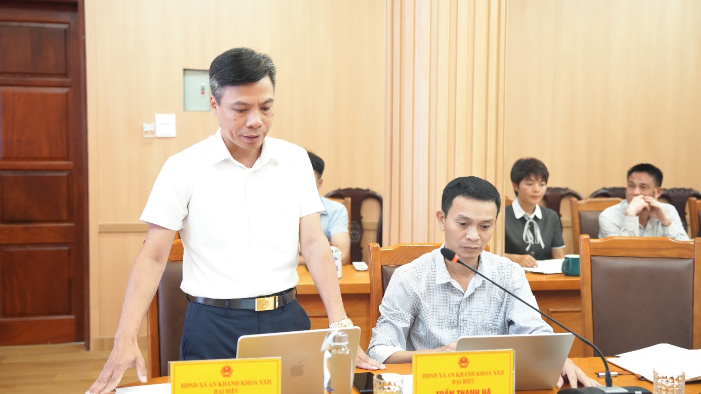 Thường trực HĐND xã An Khánh&nbsp;tổ chức phiên giải trình về công tác quản lý, khai thác chợ, các điểm chợ gắn với thực hiện Chỉ thị số 05 của Ban Thường vụ Đảng ủy xã- Ảnh 7.