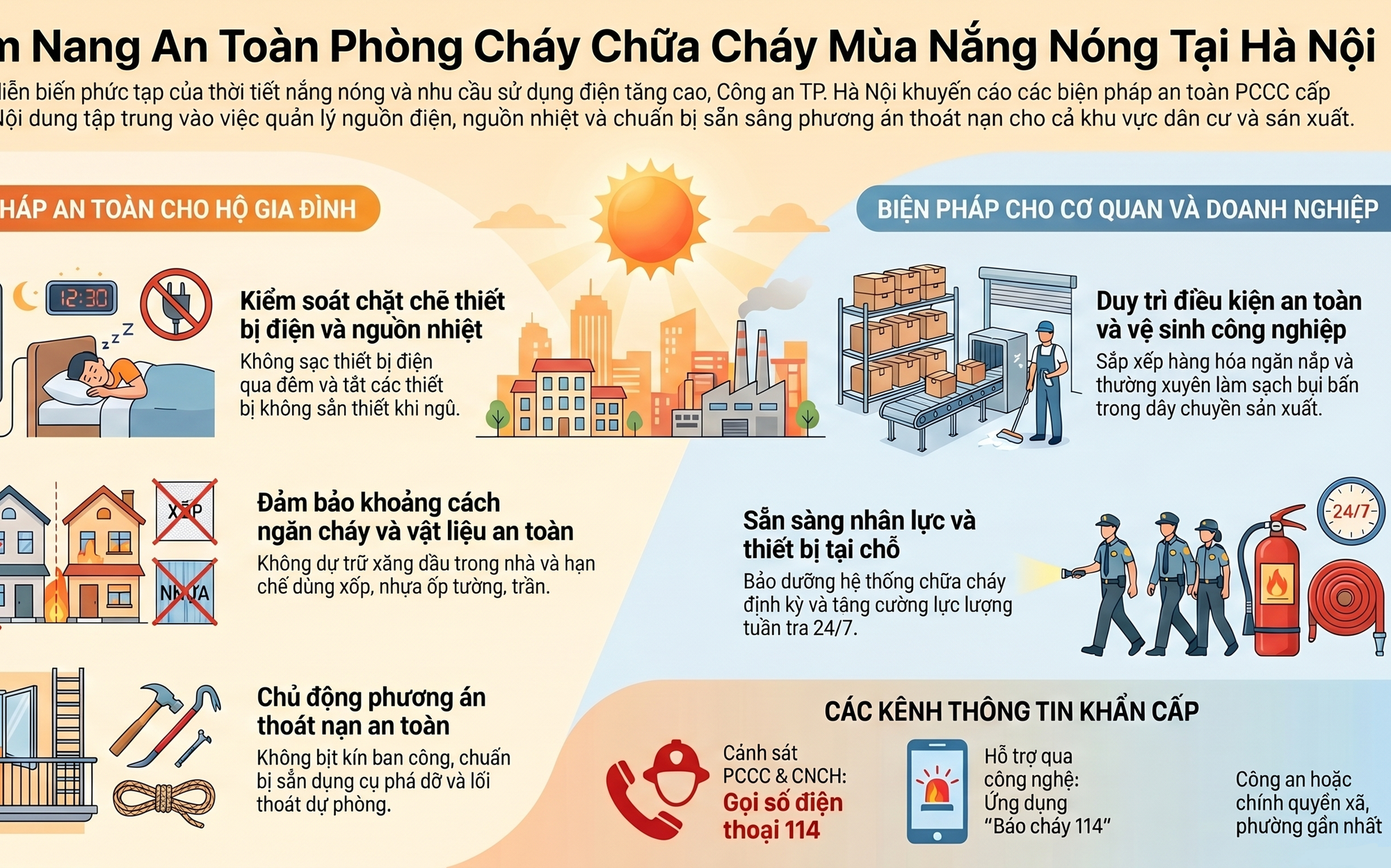 Đảm bảo an toàn pccc mùa nắng nóng trên địa bàn phường Giảng Võ