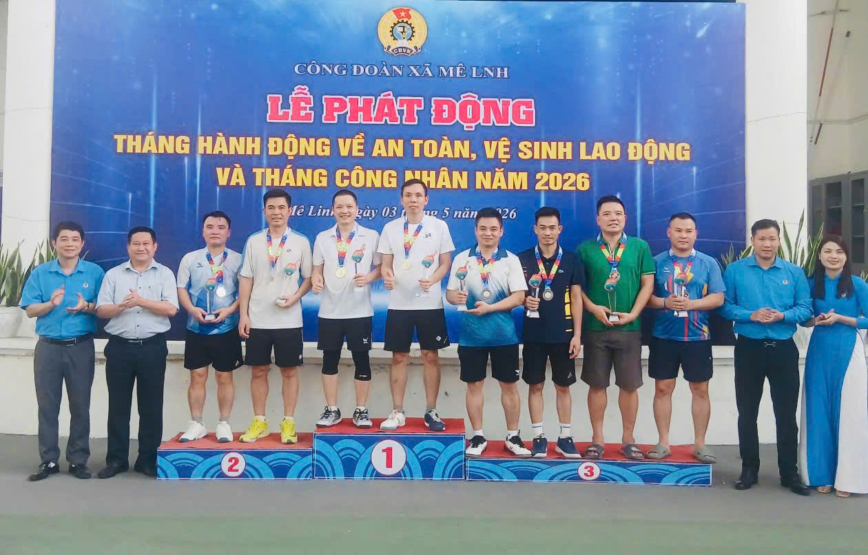 Công đoàn xã Mê Linh phát động Tháng hành động về an toàn, vệ sinh lao động và Tháng Công nhân năm 2026- Ảnh 3.