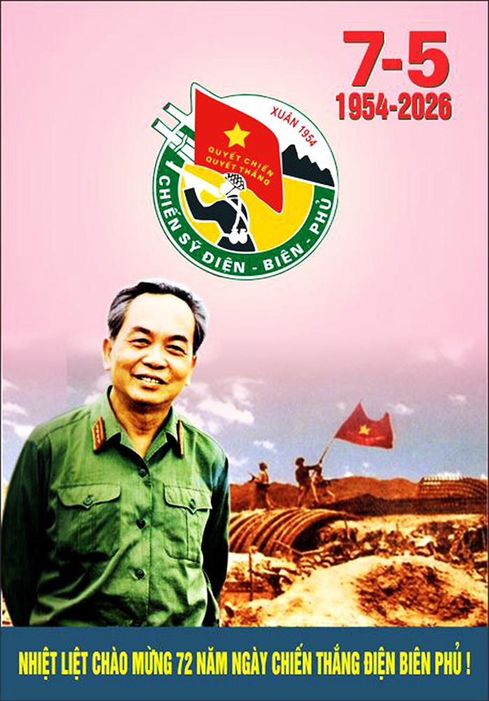 Pano tuyên truyền 72 năm chiến thắng Điện Biên Phủ- Ảnh 1.