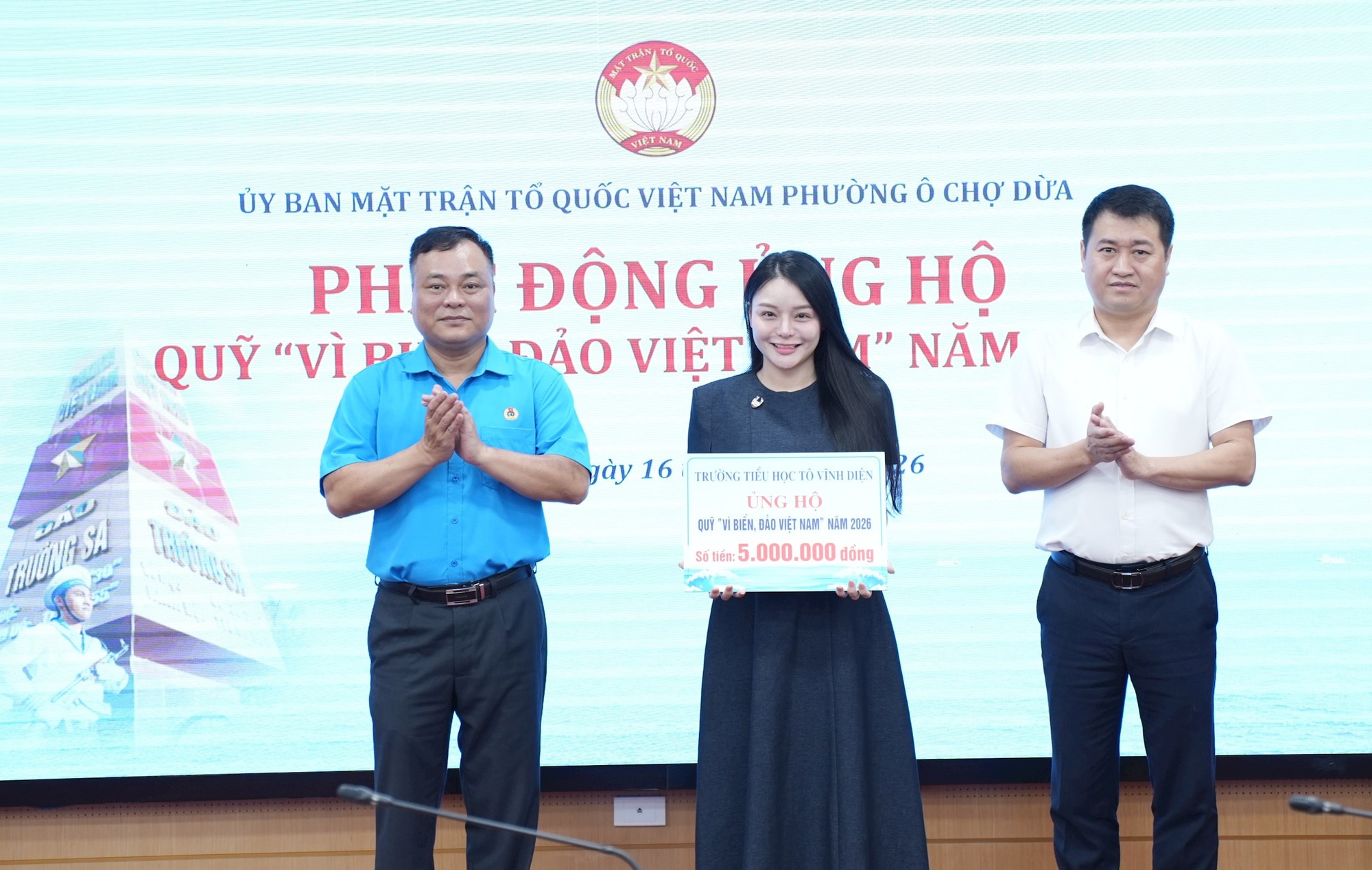 Các Công đoàn cơ sở thuộc phường Ô Chợ Dừa hướng về biển, đảo quê hương- Ảnh 1.