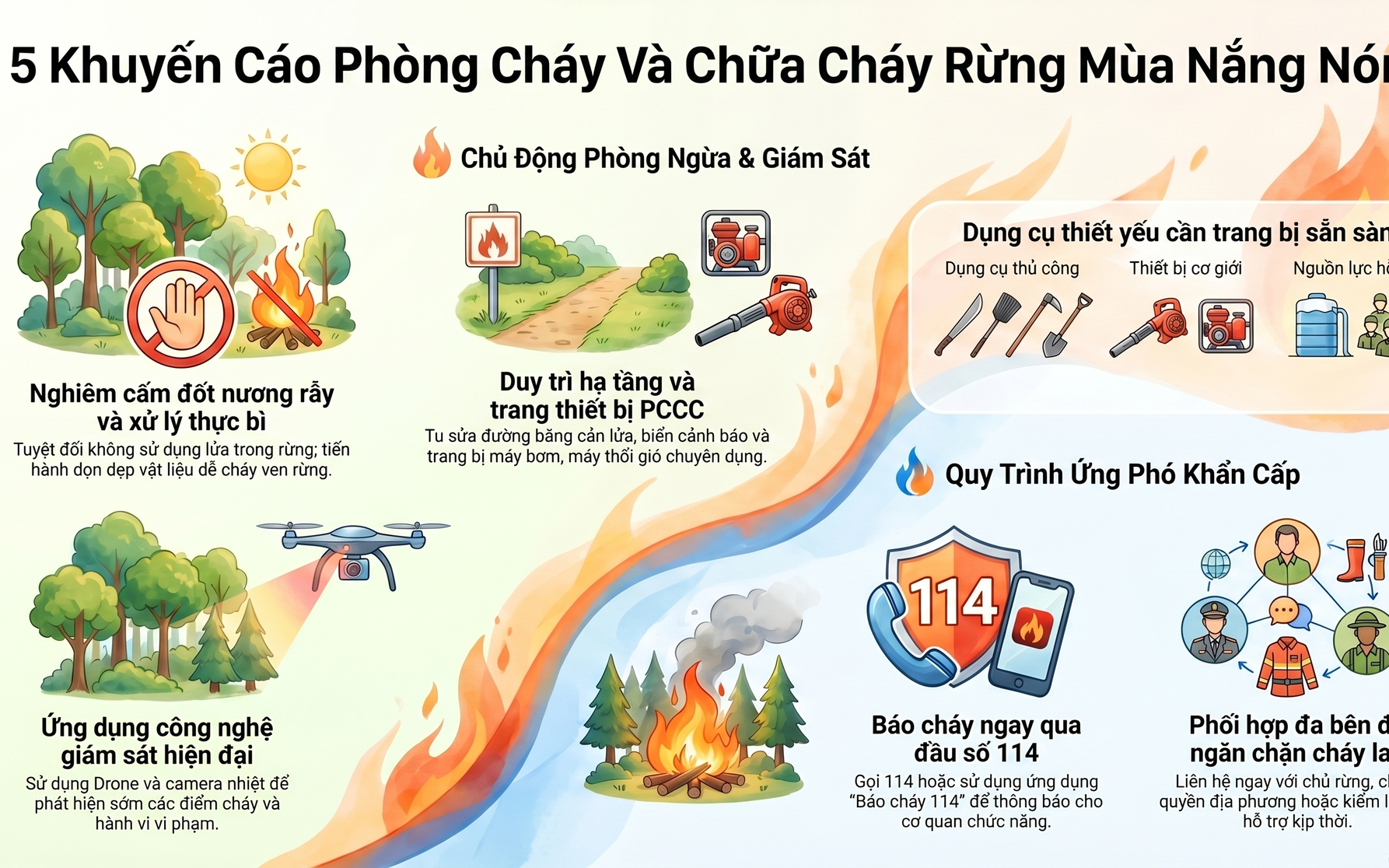 Tuyên truyền phòng cháy chữa cháy rừng mùa nắng nóng trên địa bàn thành phố Hà Nội