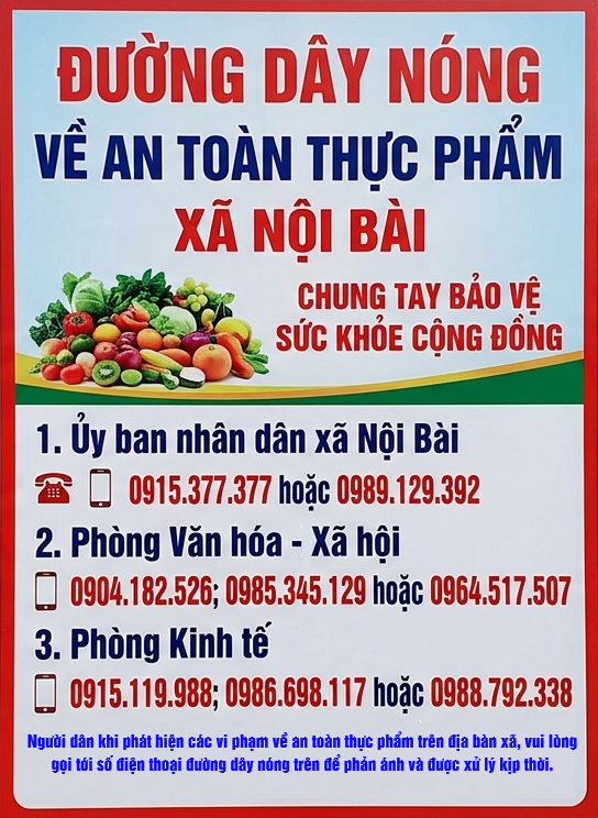 CÔNG BỐ ĐƯỜNG DÂY NÓNG PHẢN ÁNH VỀ VỆ SINH AN TOÀN THỰC PHẨM- Ảnh 1.