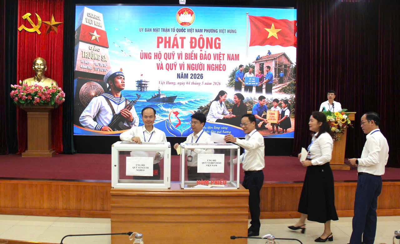 Phường Việt Hưng phát động ủng hộ Quỹ “Vì biển, đảo Việt Nam” và “Vì người nghèo” năm 2026- Ảnh 1.