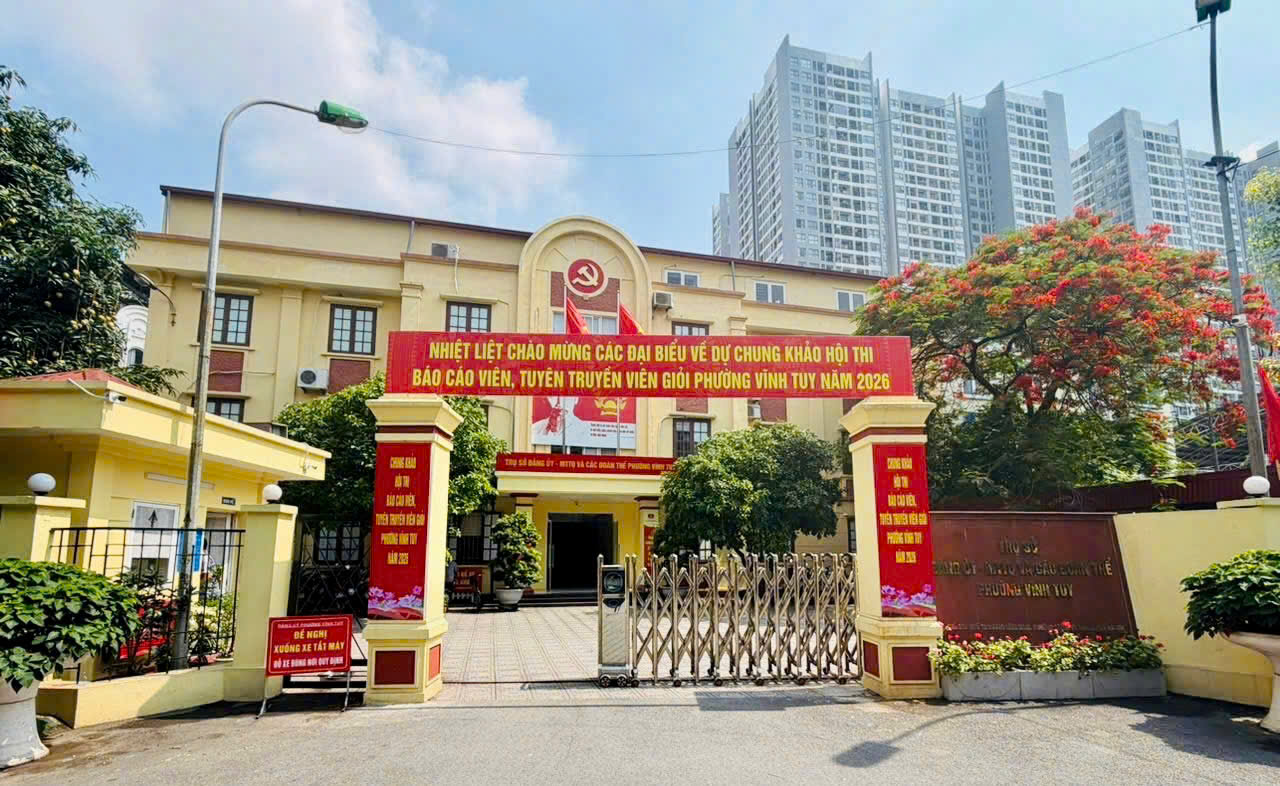 Phường Vĩnh Tuy lan tỏa khí thế thi đua từ Hội thi Báo cáo viên, tuyên truyền viên giỏi năm 2026- Ảnh 1.