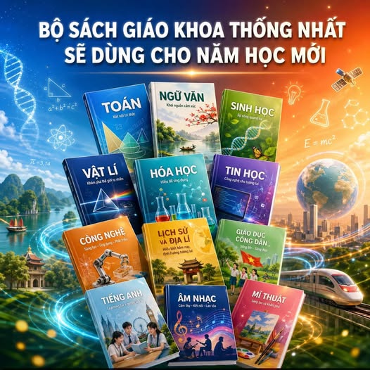 Giá sách giáo khoa năm học 2026-2027 từ lớp 1 đến 12 đã được điều chỉnh, giảm bình quân 13,3% so với giá của năm học trước.- Ảnh 1.